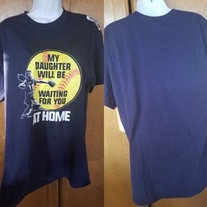 Baseball blue tshirt shirt large t-…